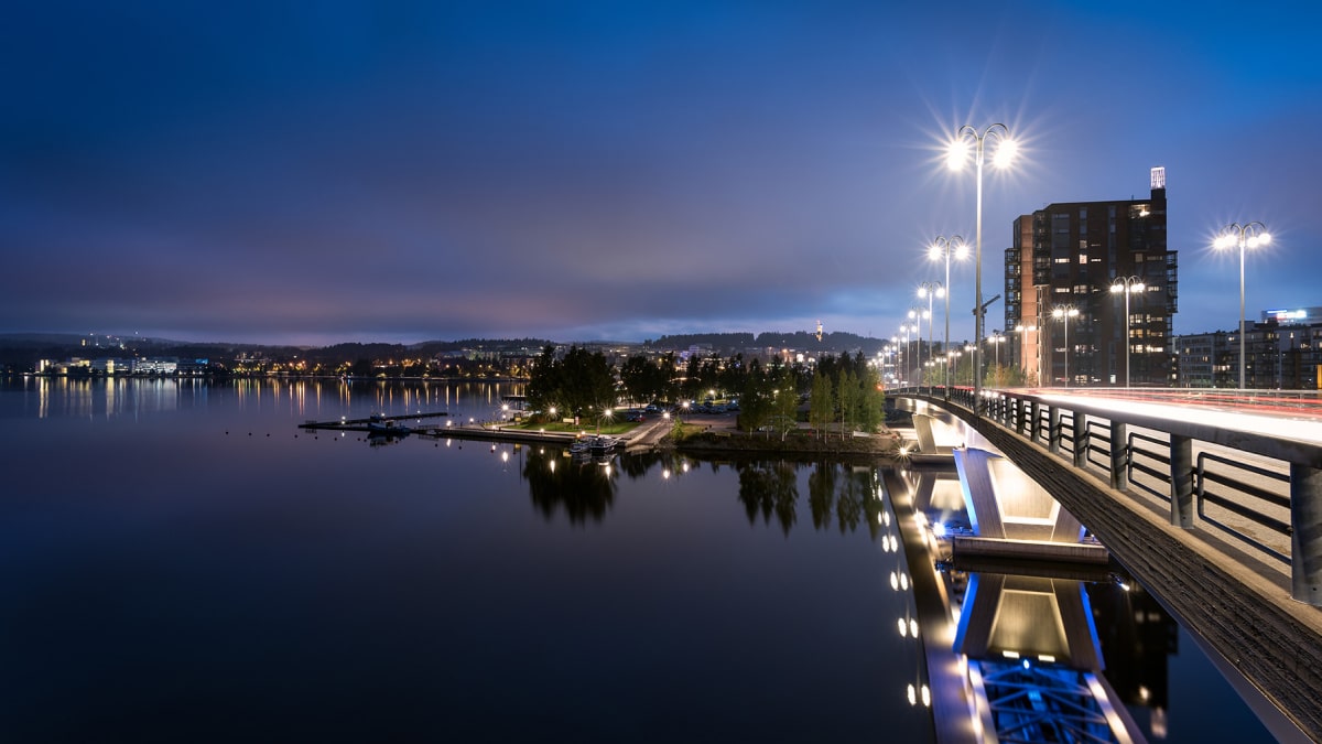 Kuokkala Bridge, Lake jyväsjärvi and view to Lutakko Harbour, Owner: Visit Jyväskylä Region, Photographer: Atacan Ergin